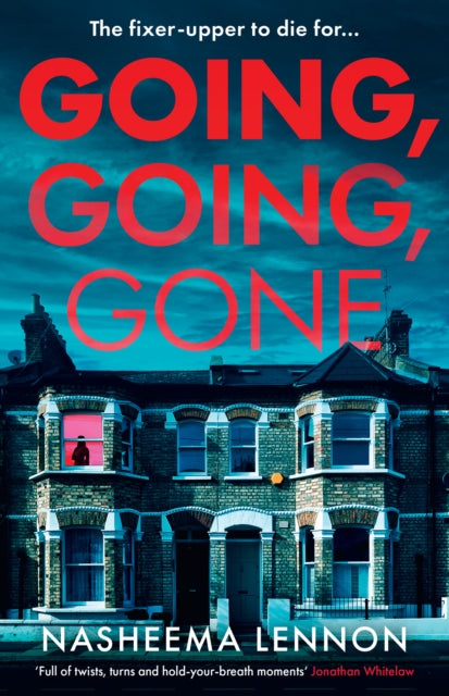 Book cover of 'Going, Going, Gone' with a dark blue sky and building silhouette.