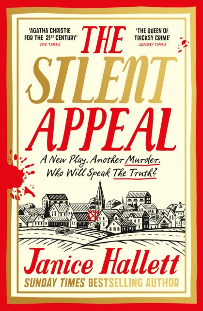 Book cover of 'The Silent Appeal' by Janice Hallett with a red and gold design.