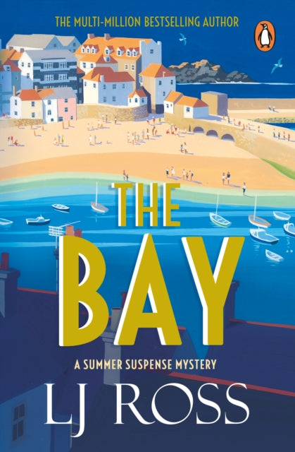Book cover of 'The Bay' by LJ Ross with a coastal scene illustration.
