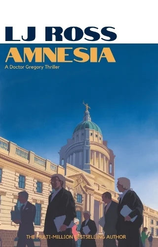 Book cover of 'Amnesia' by LJ Ross with a cityscape background