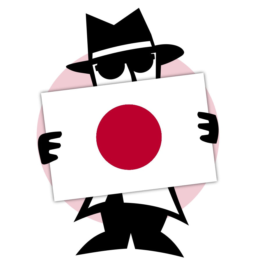 Gumshoe Dude with a Japan flag