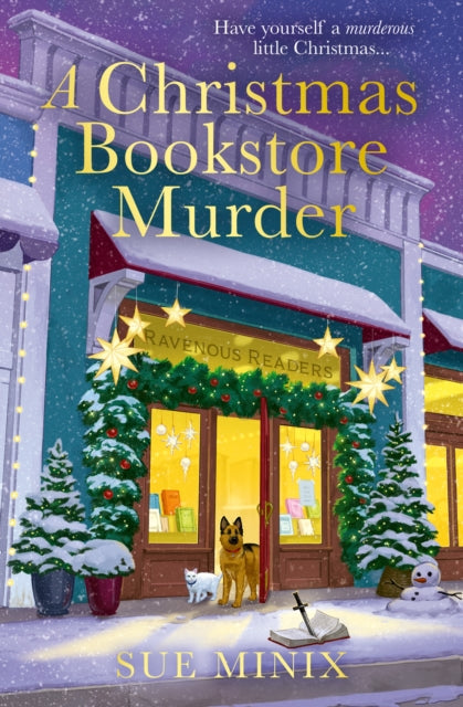 Book Cover of A Christmas Bookstore Murder by Sue Minix (Paperback)