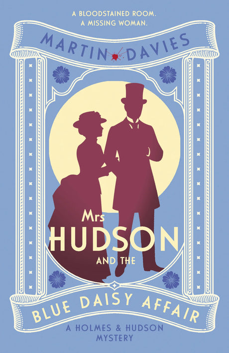 Book cover for 'Mrs. Hudson and the Blue Daisy Affair' by Martin Davies.