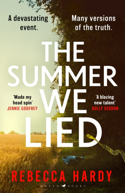 Book cover of 'The Summer We Lied' by Rebecca Hardy with a field and tree in the background.
