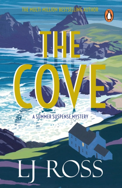 Book cover of 'The Cove' by LJ Ross with a coastal scene and house.